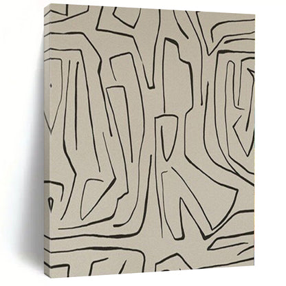 Immersive Hand-Painted Contemporary Abstract Mural for Living Room Open Walls