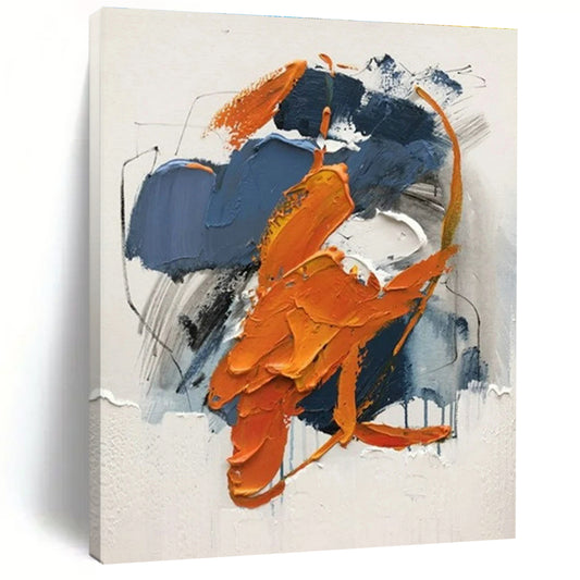 Huge Hand-Finished Abstract Painting for Hallway Stair Landing Wall LargeART0613