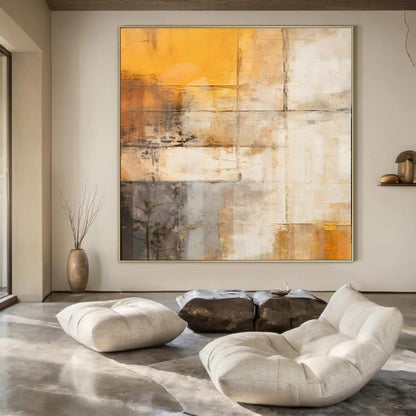 Large-Scale Hand-Painted Contemporary Abstract Mural for Family Home Nurseries