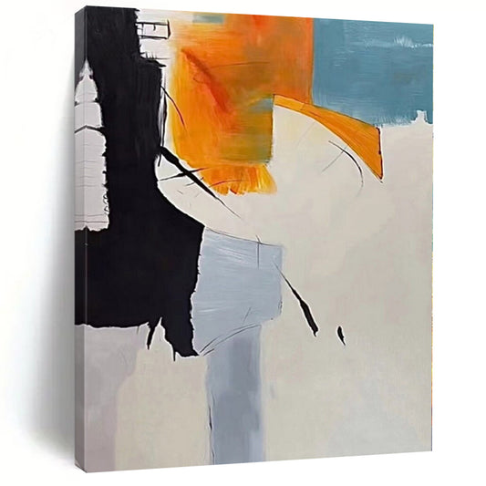 Monumental Abstract Painting for Ski Chalet Loft Areas - Commissioned Oil on Linen