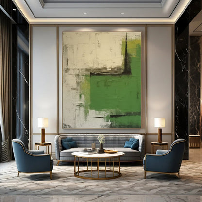 Hand-Painted Custom Abstract Art for Office Reception Areas