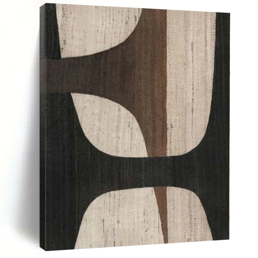Immense Abstract Canvas for Living Room Bay Windows - Hand-Painted Resin