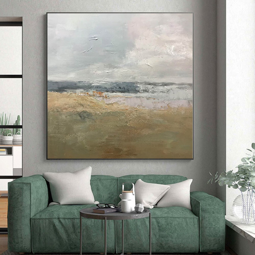 Large Custom Abstract Canvas for Kids’ Playroom Slide and Climbing Wall Areas