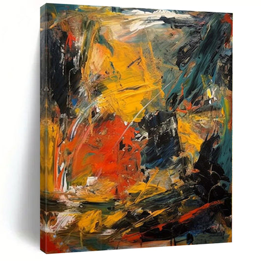Oversized Abstract Wall Art for Aquarium Coral Reef Displays - Commissioned Mixed Media on Canvas