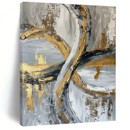 Nautical Nook Hand-Painted Abstract Wall Decor for Coastal Bedrooms