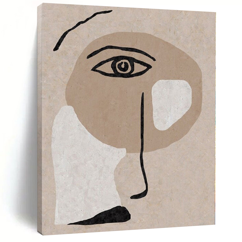 Elegant Hand-Painted Abstract Wall Decor for Living Room Bay Windows