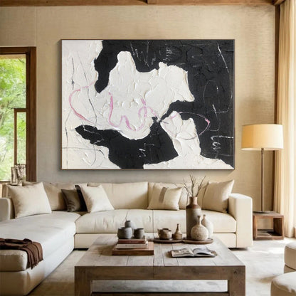 Oversized Modern Abstract Canvas for Home Music Studio Creative Backdrop