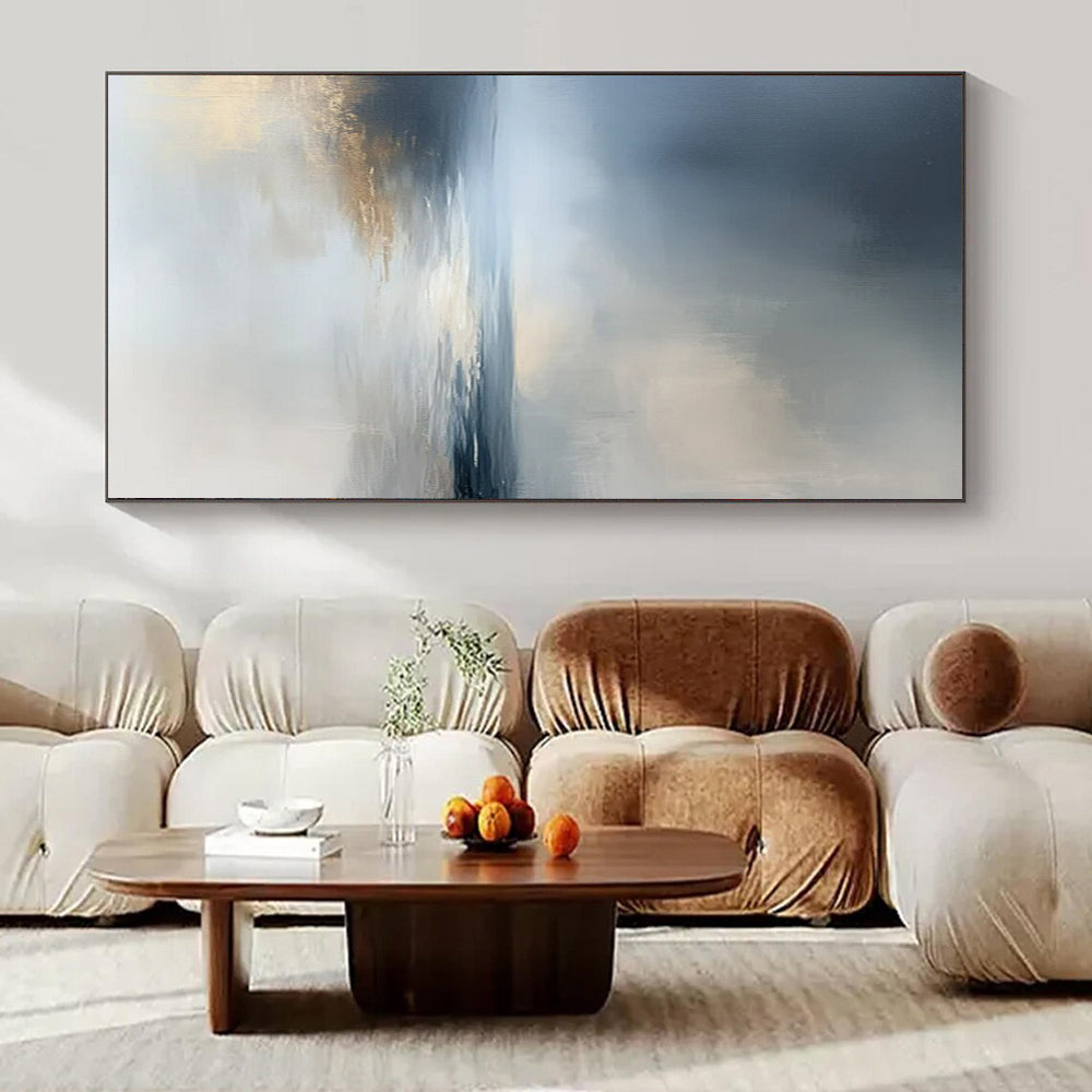Oversized Hand-Painted Contemporary Abstract Canvas for Event Conference Center Keynote Halls