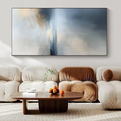 Oversized Hand-Painted Contemporary Abstract Canvas for Event Conference Center Keynote Halls