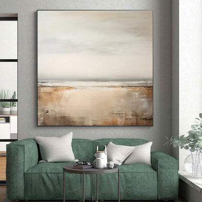 Contemporary Extra-Large Hand-Painted Abstract Canvas for Open Concept Living Areas