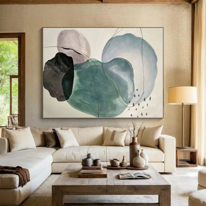 Mammoth Made-to-Order Abstract Canvas for Kitchen Island Back Wall