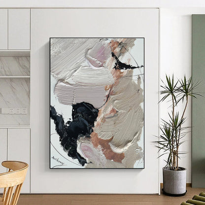 Tailored Extra-Huge Hand-Painted Abstract Canvas for Family Gathering Wall