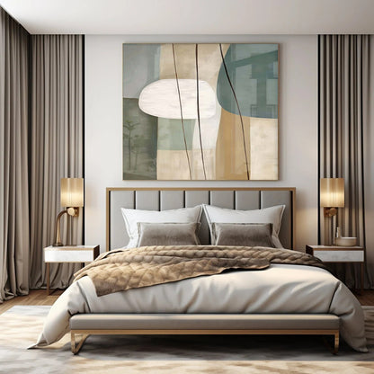 Extra-Vast Hand-Painted Modern Abstract Artwork for Family Home Indoor Swimming Pools