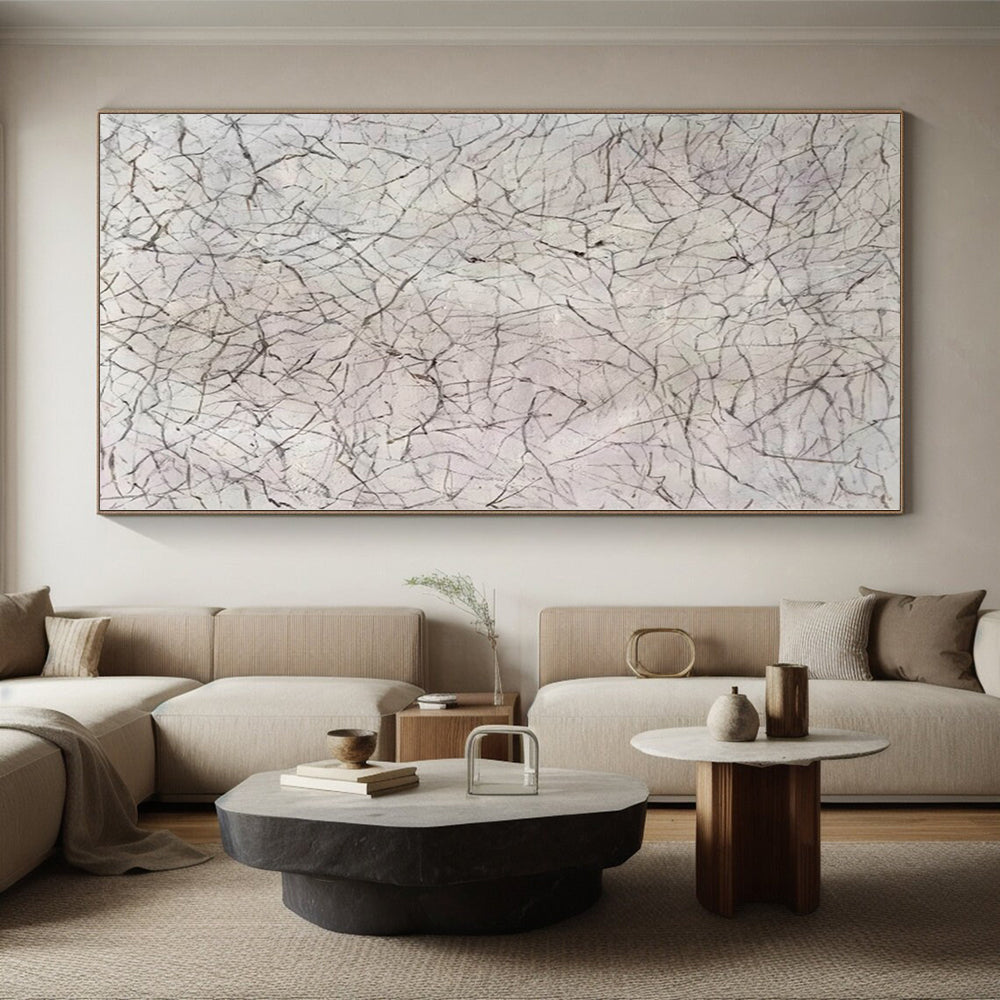 Oversized Custom Abstract Painting for Home Office Meeting Nooks
