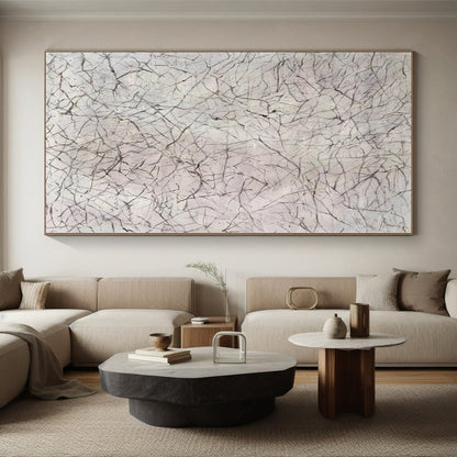Oversized Custom Abstract Painting for Home Office Meeting Nooks