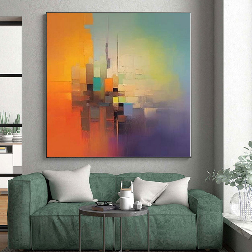 Oversized Abstract Wall Art for Goat Barn Milk Rooms - Made to Order Acrylic on Linen