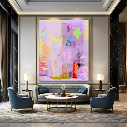 Hand-Painted Custom Abstract Canvas for Bedroom & Entryway LargeART1865