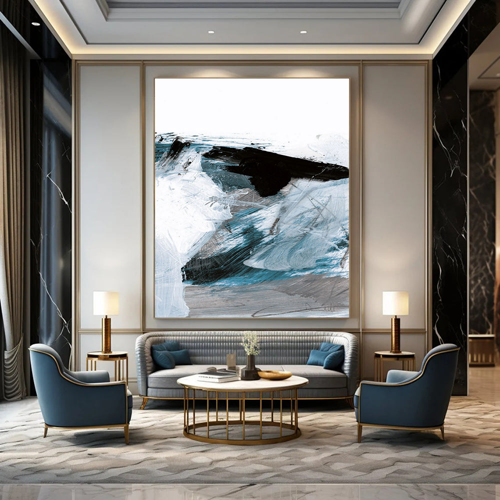 Hand-Painted Large Abstract Creations: Textured Styles for Bar & Hotel DTP220