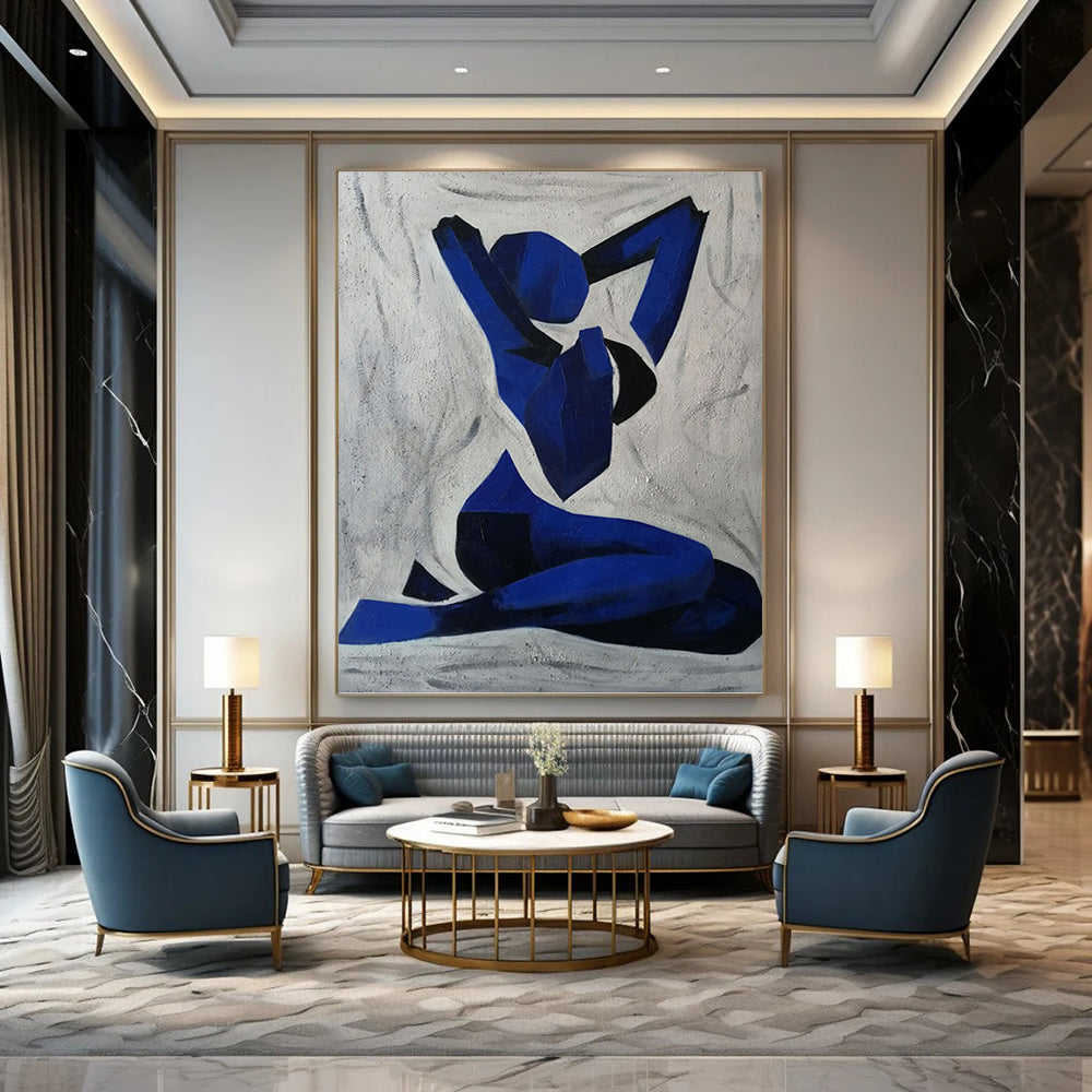 Tall - Formed Vertical Hand - Painted Textured Custom Abstract Ballad for Hotel and Dining Room DKH1568