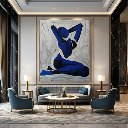 Tall - Formed Vertical Hand - Painted Textured Custom Abstract Ballad for Hotel and Dining Room DKH1568