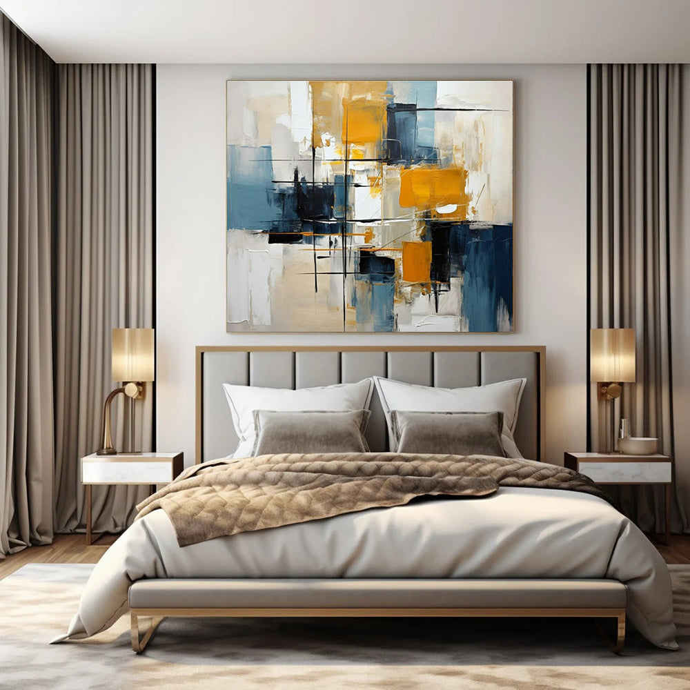 Hand-Painted Custom Abstract Art for Living Room & Hotel Outdoor Gardens LargeART1435