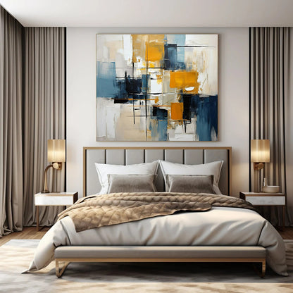 Hand-Painted Custom Abstract Art for Living Room & Hotel Outdoor Gardens LargeART1435