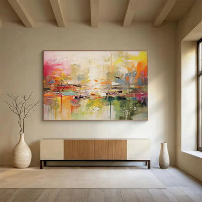 Massive Textured Hand - Painted Abstract Canvas for Artistic Emphasis DKH688