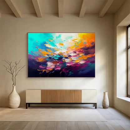 “Stellar Impressions” Massive Abstract Painting for Entryway & Office DKH346