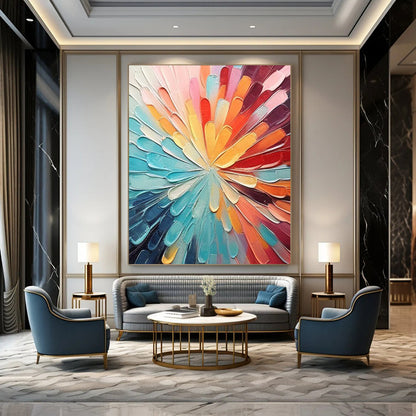 Large Custom Abstract Artworks: Textured Wonders for Bedroom & Entryway DTP288
