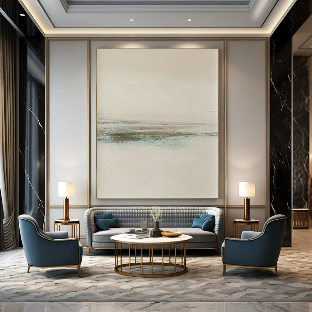 Hand-Painted Large-Scale Abstract Art: Textures for Living Room & Office DTP226