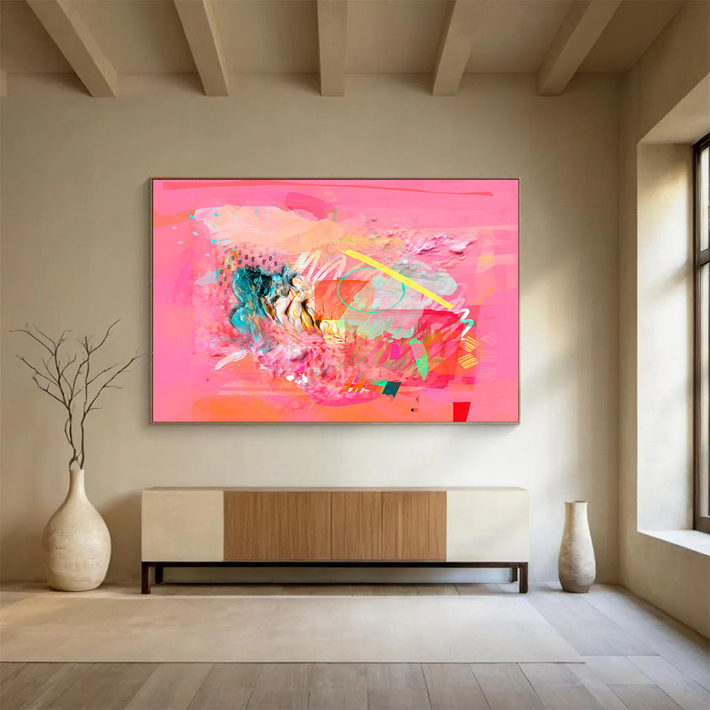 Large - Format Personalized Abstract Painting for Photography Studio DKH028