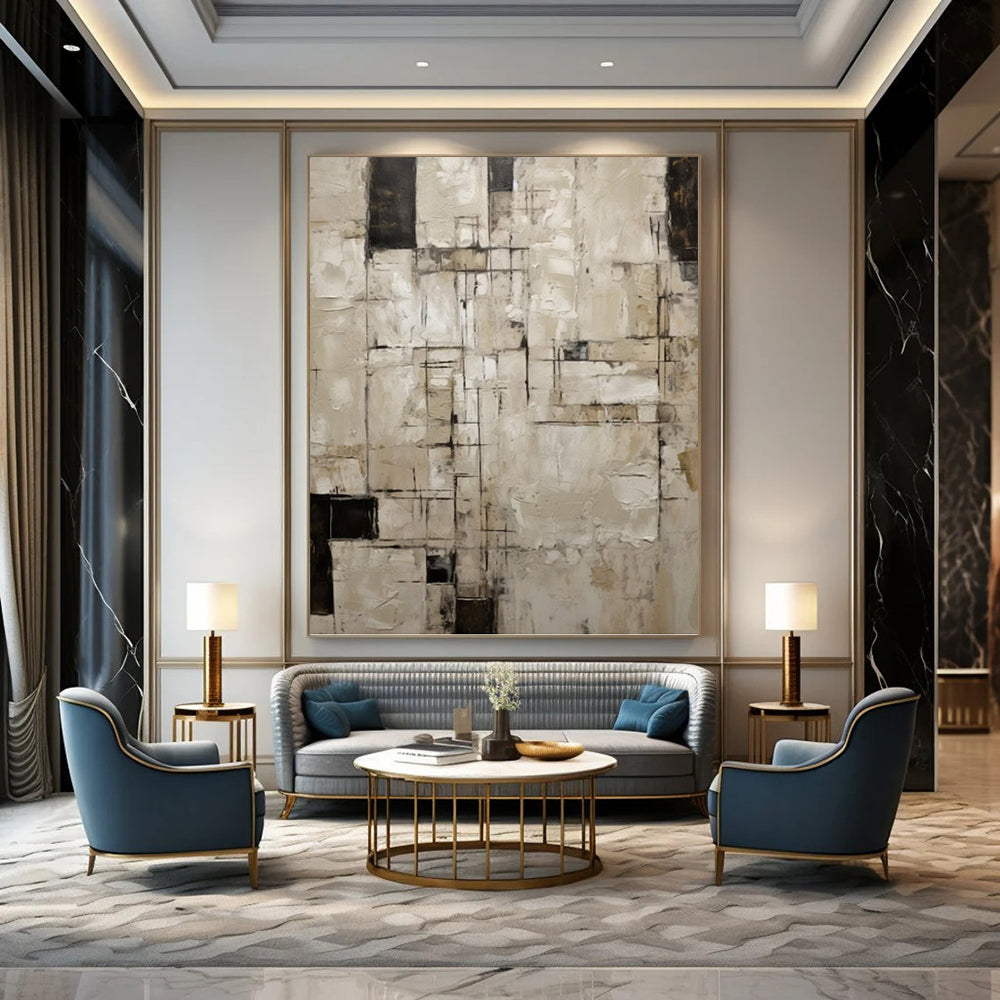 Spirited Hand - Painted Textured Abstract for Office & Entryway DKH1315