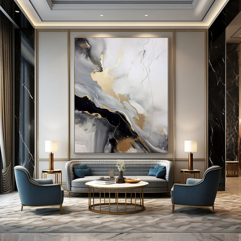 Vibrant Textured Abstract Wall Art for Bar & Event Space LargeART2065