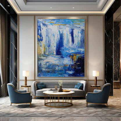 Graceful Hand - Painted Textured Abstract Painting for Dining Room & Hotel DKH1332