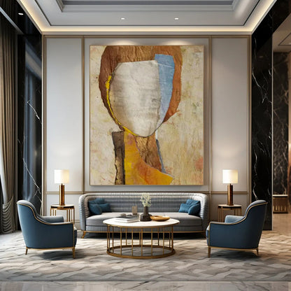 Large-Sized Hand-Painted Abstract Masterpiece for Office & Conference Room LargeART2221