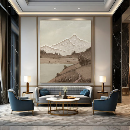 Large-Scale Custom Abstract Paintings: Handmade Textures for Dining Room & Entryway DTP268