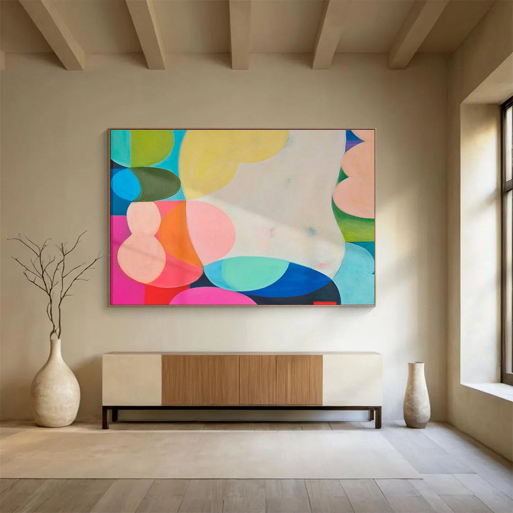 Custom - Crafted Oversized Abstract Mural for Arcade DKH056