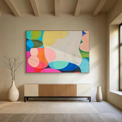 Custom - Crafted Oversized Abstract Mural for Arcade DKH056