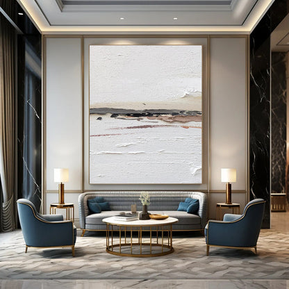 Large Vertical Custom Abstract Hand - Painted Canvas for Office and Bar DKH1664