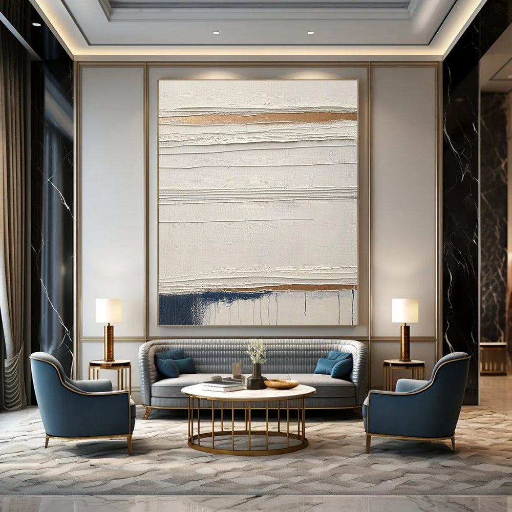 Contemporary hand-painted abstract art featuring vibrant colors and unique shapes perfect for modern spaces. DLZ1760