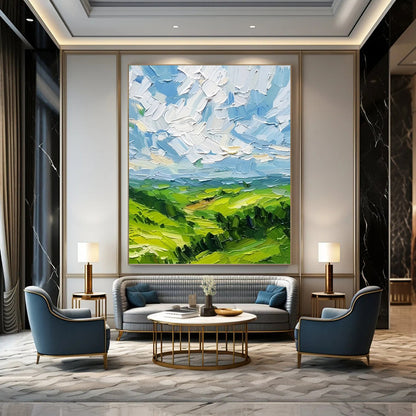 Elevated Vertical Hand - Painted Custom Abstract Treasure (with Unique Textures) for Bedroom and Dining Room DKH1557