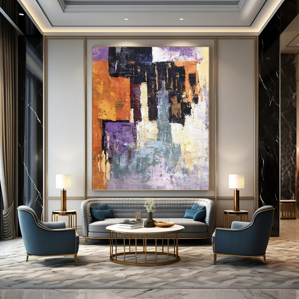 Assertive Hand - Painted Textured Abstract Canvas for Entryway & Office DKH1305