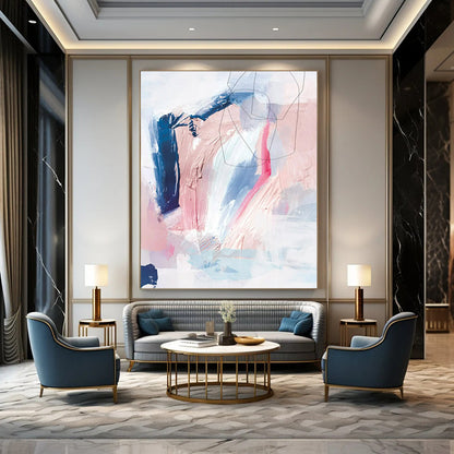 Massive-Sized Hand-Painted Abstract Artwork for Dining Room & Bar LargeART2311