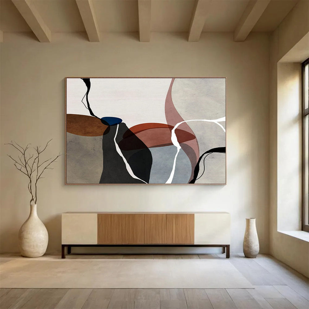 “Abstract Resonance” Oversized Abstract Canvas for Living Room & Bar DKH358
