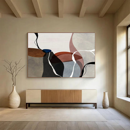 “Abstract Resonance” Oversized Abstract Canvas for Living Room & Bar DKH358