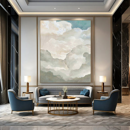 Vivid & Energetic Hand-Painted Custom Abstract Painting for Bedroom & Living Room LargeART1992