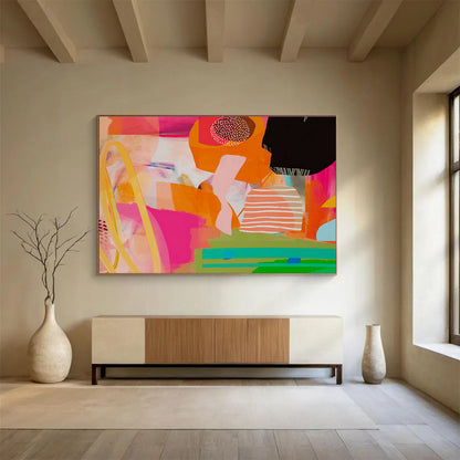 “Whispering Veils” Giant Abstract Wall Decor for Living Room & Hallway DKH205