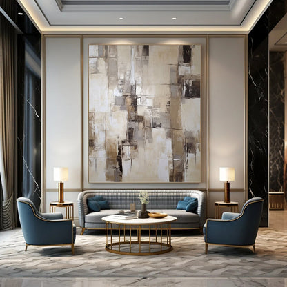 Fashion - Forward Hand - Painted Textured Abstract Art for Living Room & Bar DKH1307