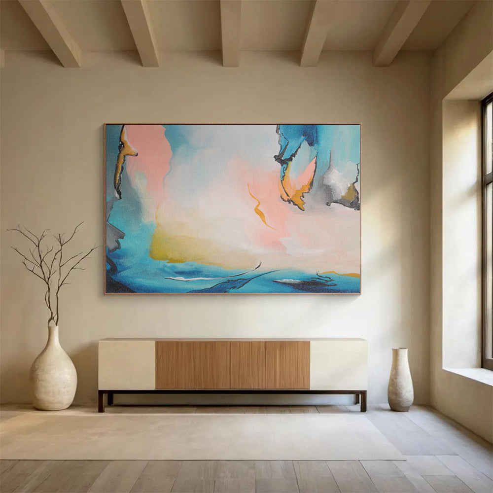 Custom - Crafted Oversized Abstract Art for Corporate Office DKH021