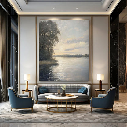 Hand-Painted Bespoke Abstract Canvas for Dining Room & Hotel LargeART1875
